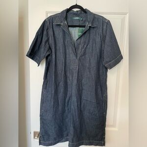LAUREN BY RALPH LAUREN DENIM SHIFT DRESS SIZE XL